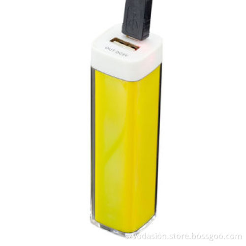 Top Quality Colorful Portable Lipstick Power Bank Charger with 2-light Indicators